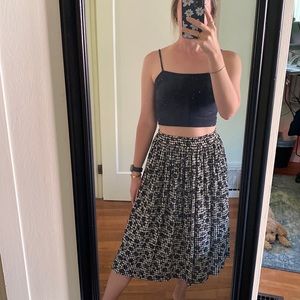 High waisted midi skirt